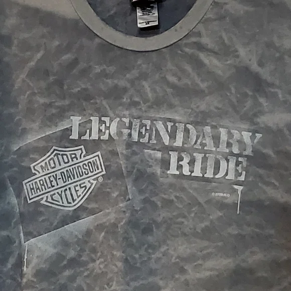 Harley Davidson Men's T-Shirt Gray Stonewashed XXL MT Cheaha AL - Picture 2 of 7